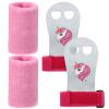 Skylety Sports Gymnastics Grips Wristbands Unicorn Kids Gymnastic Grips Gymnastic Bar Grips with Pink Sweatbands Gymnastics Equipment Hand Grips for Girls Kids Youth view 1