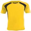 Epic Adult Madrid V-Neck Yellow/Black Soccer Jersey S view 2