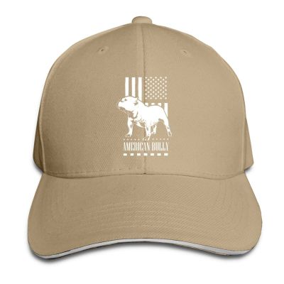 American Flag Bully Unisex Adjustable Baseball Casquette Hats Sandwich Cap Natural