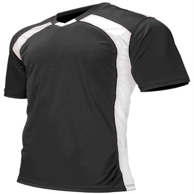 Epic Adult Madrid V-Neck Black/White Soccer Jersey L