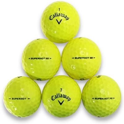Golf Ball Monkey Recycled Yellow Pro Series Golf Balls Mix 24 Pack - 5A /Mint Used Yellow Golf Balls AAAAA Mix for Callaway Supersoft, for Titleist Trufeel for Taylormade RBZ, Bridgstone e6 etc