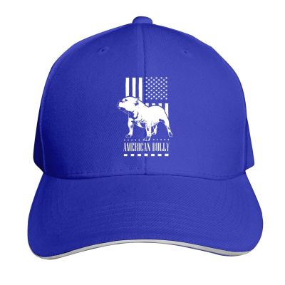 American Flag Bully Unisex Adjustable Baseball Casquette Hats Sandwich Cap Blue