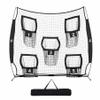 ZELUS Football Throwing Net, 7x7ft Football Training Equipment with 5 Target Pockets for Throwing and Passing Practice, Portable Quarterback Trainer Net, QB Throw Accuracy Net with Carry Bag view 1