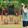 ZELUS Football Throwing Net, 7x7ft Football Training Equipment with 5 Target Pockets for Throwing and Passing Practice, Portable Quarterback Trainer Net, QB Throw Accuracy Net with Carry Bag view 2