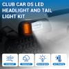 CartClan Club Car DS Led Headlight and Tail Light Kit 12 Volt for 1993-up Golf Cart Modified Assembly 101988001 101988002 view 4