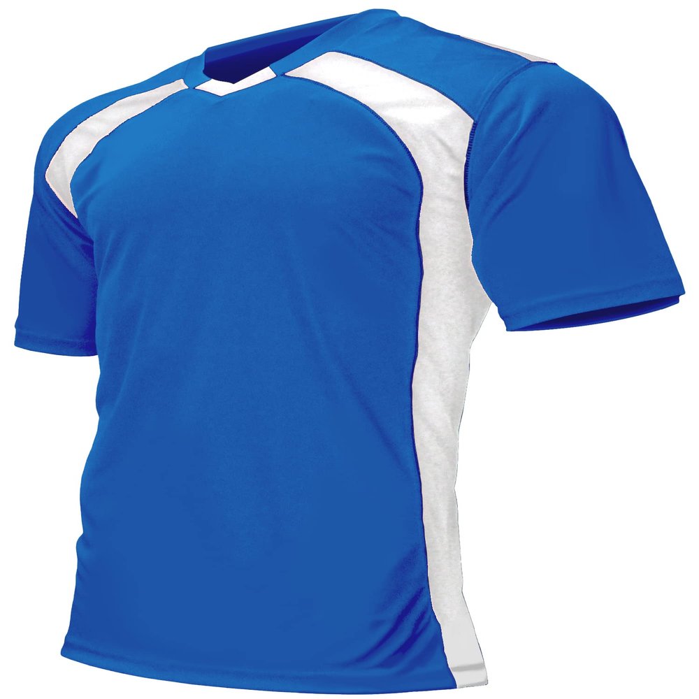 Epic Adult Madrid V-Neck Blue/White Soccer Jersey L