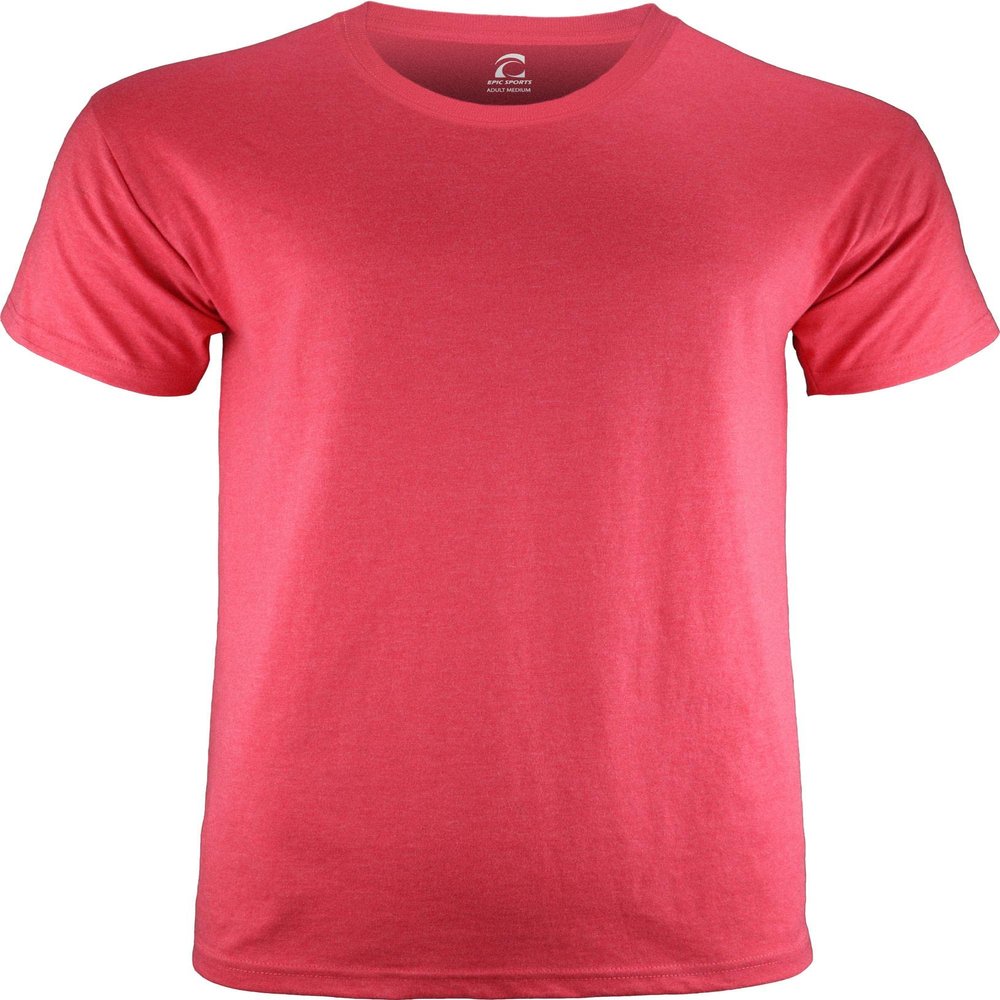 Epic Adult 5.6 Ounce Pre-Shrunk Heavy Cotton Tee Shirt - Heathers are Blended Pink M
