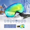 Dizokizo Ski Goggles Interchangeable Spherical Lens for Skiing Snowboard Anti-fog 100% UV Protection Triple Breathable Foams for Kids REVO Gold view 2