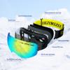 Dizokizo Ski Goggles Interchangeable Spherical Lens for Skiing Snowboard Anti-fog 100% UV Protection Triple Breathable Foams for Kids REVO Gold view 3