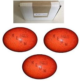 BuyBocceBalls - EPCO Duckpin Bowling Balls - - (4 7/8 inch- 3lbs. 8 oz.) Pack of 3 - Neon Speckled - Orange - Made in USA