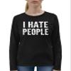 3X-Large Black Mens I Hate People Funny Gift Long Sleeve T-Shirt view 4