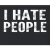 Small Black Women I Hate People Funny Gift Cropped Hooded Sweatshirt view 3