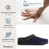 Dearfoams Men's Indoor/Outdoor Breathable Memory Foam Clog Offered in Wide Widths, Navy (Twill), X-Large view 4