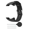Huwokxix Watch Strap compatible with Polar M430 M400, Adjustable Silicone Sports Replacement Band for Polar M400/M430 Smart Watch (black+purple) view 2