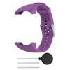 Huwokxix Watch Strap compatible with Polar M430 M400, Adjustable Silicone Sports Replacement Band for Polar M400/M430 Smart Watch (black+purple) view 3