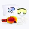 Dizokizo Ski Goggles Interchangeable Spherical Lens for Skiing Snowboard Anti-fog 100% UV Protection Triple Breathable Foams for Women Men REVO Red view 2
