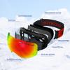 Dizokizo Ski Goggles Interchangeable Spherical Lens for Skiing Snowboard Anti-fog 100% UV Protection Triple Breathable Foams for Women Men REVO Red view 4