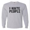 3X-Large Athletic Heather Mens I Hate People Funny Gift Long Sleeve T-Shirt view 1