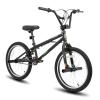 Hiland 20 inch Freestyle Kids BMX Bike,Beginner-Level to Advanced Riders with 360 Degree Gyro & 4 Pegs, Kids' Bicycles for Boys,Girls Black view 1