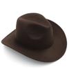 Kids Boys Girls Felt Cowboy Hat Wool Blend Children Western Cowgirl Cap (Coffee), 3-8 Years old view 1