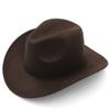 Kids Boys Girls Felt Cowboy Hat Wool Blend Children Western Cowgirl Cap (Coffee), 3-8 Years old view 3