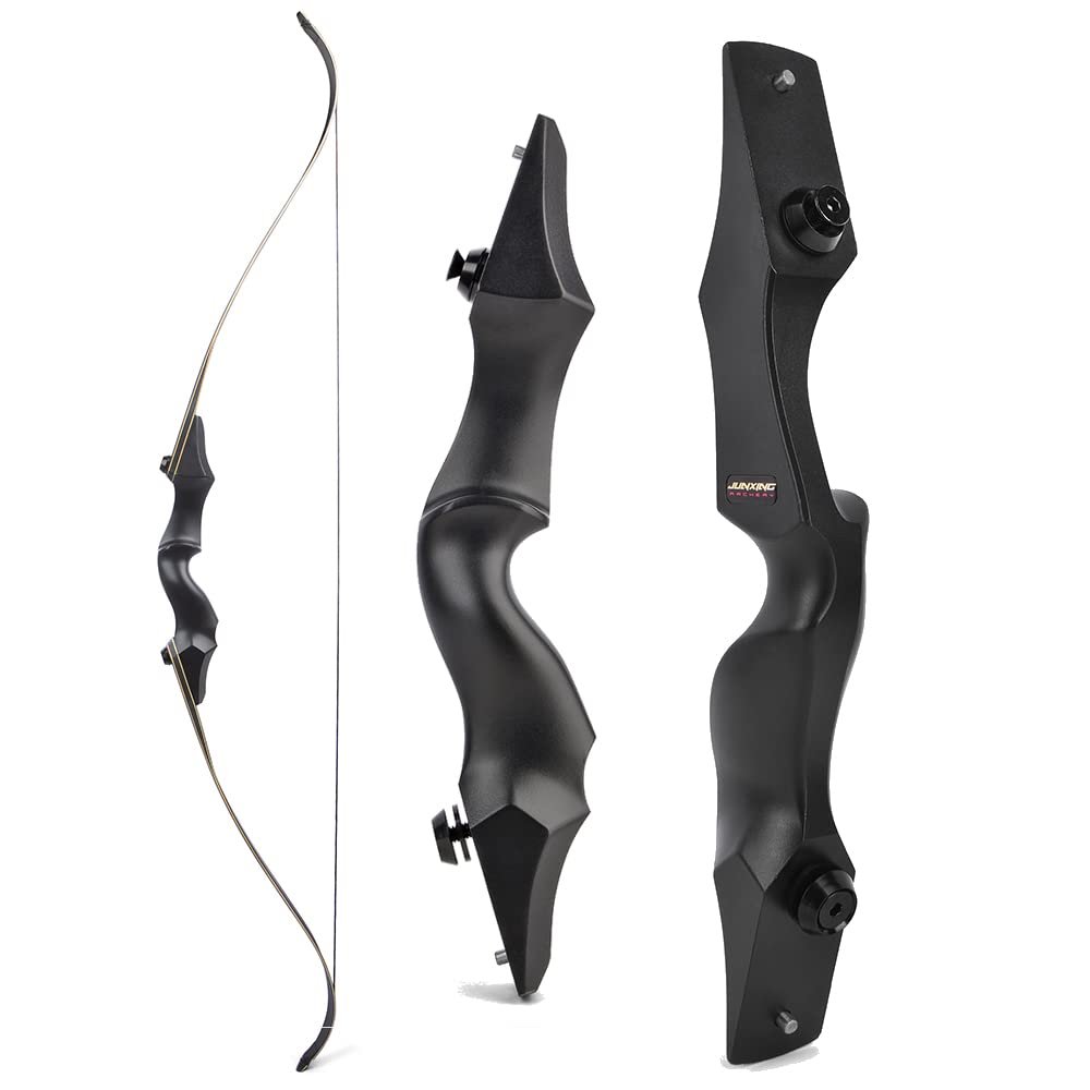 58/60 Inch Takedown Recurve Bow 25-65Lbs American Hunting Bow Magnesium Alloy Metal Riser Right Hand Longbow for Adult Beginner Hunting Target Practice (25 Lbs, 58 inch/only Bow)
