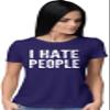 3X-Large Purple Women I Hate People Funny Gift T-Shirt view 2