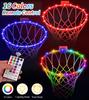 LED Basketball Hoop Light, Waterproof Super Bright Basketball Rim Lights,Remote Control 16 Colors and 7 Lighting Flicker Change, for Night Outdoor Basketball Games and Gifts for Boys view 2