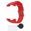 Huwokxix Watch Strap compatible with Polar M430 M400, Adjustable Silicone Sports Replacement Band for Polar M400/M430 Smart Watch (black+red) view 3