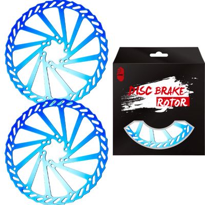 Chooee 160mm 180mm 203mm Bike Disc Brake Rotor 2PCS MTB Disc Rotor For Mountain Bike.Blue