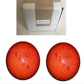 BuyBocceBalls - EPCO Duckpin Bowling Balls - - (4 3/4 inch- 3lbs. 10 oz.) Pack of 2 - Neon Speckled - Orange - Made in USA