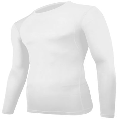 Epic Adult Cooling Pro-Compression Long Sleeve Crew Shirts White 2XL