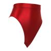 ACSUSS Women Sexy Oil Shiny Panties High Waist Tummy Control Thin Smooth Lingerie Lifting Hip Briefs 2# Burgundy X-Large view 4