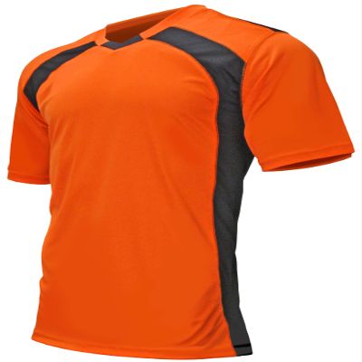 Epic Adult Madrid V-Neck Orange/Black Soccer Jersey M
