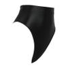 FEESHOW Women Shiny Bikini Bottoms Silky Bikini High Waist Tights Underwear Oily Briefs Yoga Shorts 2# Black XX-Large view 4