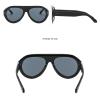 COTIA Punk Sunglasses Women Oversized Sun Glasses Men Women Thick Frame Eyewear (Large, black) view 2