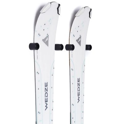 Arkorus [NEW] (8 PCS) Ski Wall Mount Storage  Edge-Safe hanger, Modern Floating Vertical Rack, Clip Hook Holder to Securely Store, Hang and Display Skis, Space-Saving Skiing Equipment Organizer