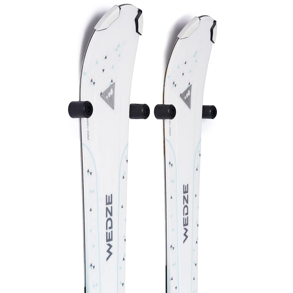 Arkorus [NEW] (8 PCS) Ski Wall Mount Storage  Edge-Safe hanger, Modern Floating Vertical Rack, Clip Hook Holder to Securely Store, Hang and Display Skis, Space-Saving Skiing Equipment Organizer