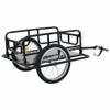 Foldable Bike Cargo Trailers, 110 lbs Load Capacity, Heavy-Duty Bike Wagon for Kids with Wheels, Compact Storage with Universal Hitch for Stuff, Groceries, Luggage, Black view 1