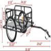 Foldable Bike Cargo Trailers, 110 lbs Load Capacity, Heavy-Duty Bike Wagon for Kids with Wheels, Compact Storage with Universal Hitch for Stuff, Groceries, Luggage, Black view 2