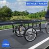 Foldable Bike Cargo Trailers, 110 lbs Load Capacity, Heavy-Duty Bike Wagon for Kids with Wheels, Compact Storage with Universal Hitch for Stuff, Groceries, Luggage, Black view 4