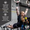 LYFT-RX Carbon Fiber Hand Grips for Weightlifting, Cross Training, Pullup, Muscle Ups - No Hole Fingerless Grip, Gymnastics Fit, Men/Women Lift Gloves, Protects Palms & Enhances Grip, Black, Medium view 2