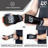 LYFT-RX Carbon Fiber Hand Grips for Weightlifting, Cross Training, Pullup, Muscle Ups - No Hole Fingerless Grip, Gymnastics Fit, Men/Women Lift Gloves, Protects Palms & Enhances Grip, Black, Medium view 4