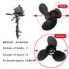 Boatman Boat Engine Propeller 11 1/2x11 fit Suzuki 35hp-65hp Aluminium Alloy Outboard Propeller OEM NO.58100-88L21-019,13 Spline Tooth 3 Blade,RH view 2