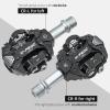 K PEDC Compatible Clipless MTB Mountain Bike Pedal Dual Sided Lightweight Aluminum 9/16 Platform Bicycle Pedals with Cleats for Road Black view 2