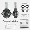 K PEDC Compatible Clipless MTB Mountain Bike Pedal Dual Sided Lightweight Aluminum 9/16 Platform Bicycle Pedals with Cleats for Road Black view 3
