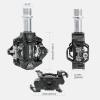 K PEDC Compatible Clipless MTB Mountain Bike Pedal Dual Sided Lightweight Aluminum 9/16 Platform Bicycle Pedals with Cleats for Road Black view 4