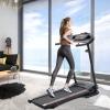 Folding Electric Treadmill for Home, 2.5HP Manual Incline Running Machine, 12 Pre-Set Programs, 5" LCD Display/300LBS Capacity MP3 Black view 2