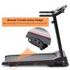 Folding Electric Treadmill for Home, 2.5HP Manual Incline Running Machine, 12 Pre-Set Programs, 5" LCD Display/300LBS Capacity MP3 Black view 4