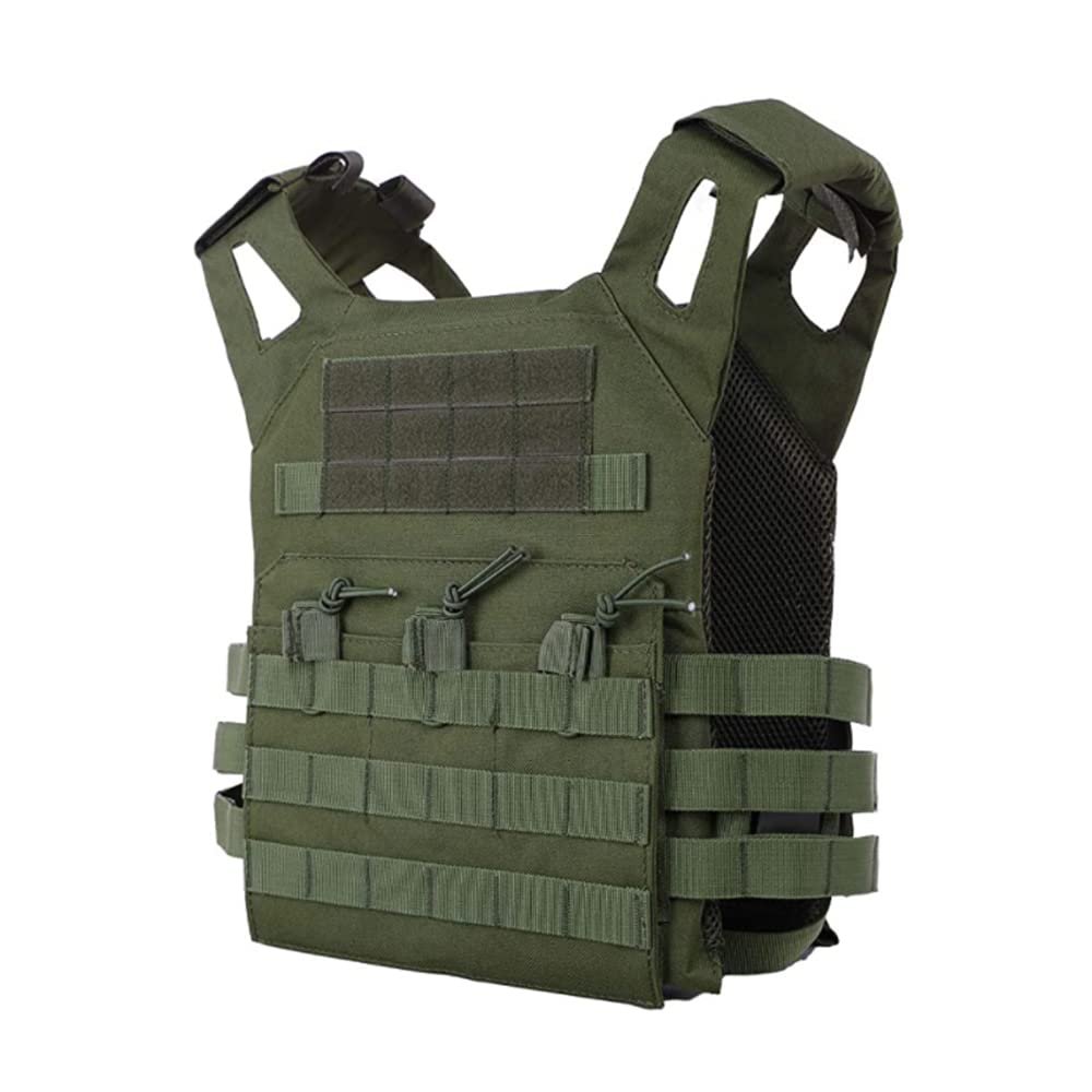BTERDA Tactical Vest CS Training Vest Molle Breathable JPC Training Quick Adjustable Game Vest Durable Protective Waistcoat (Green)